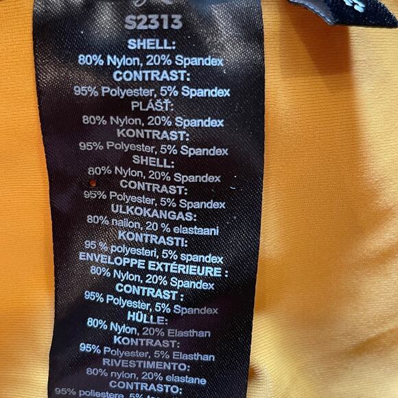 Andrea Iyamah Pura Pleated High Rise Bikini Bottom Mustard, Small retail $160 - Picture 7 of 7